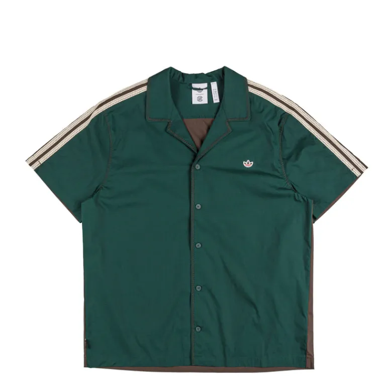 Adidas T-Shirts*x Clot by Edison Chen Bowling Shirt Dark Brown