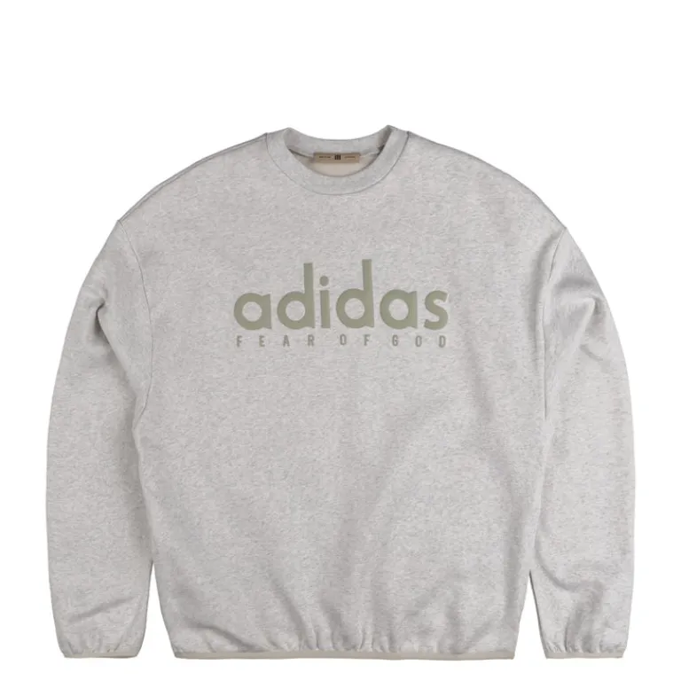 Adidas Pullover*x Fear Of God Athletics Heather Fleece Crewneck Light Grey Heather