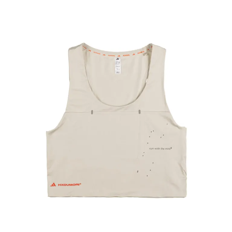 Adidas Running|T-Shirts*x Hermanos Koumori Wmns Running Crop Top Alumina