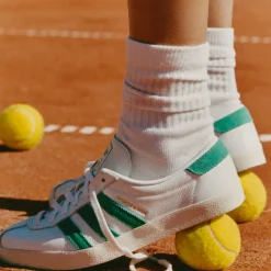 Adidas Sneakers En Cuir|Sneakers Blancs*x Sporty & Rich Blanc Footwear White / Off White / Court Green