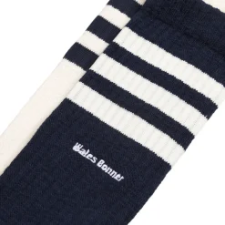 Adidas Chaussettes*x Wales Bonner 3 Stripe Sock Night Navy / Chalk White