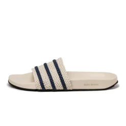 Adidas Sneakers Végétaliens|Mules & Slides*x Wales Bonner Adilette Wonder White / Wonder White / Night Indigo