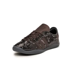 Adidas Sneakers En Cuir|Baskets Décontractées Terrace*x Wales Bonner Karintha Sequin Core Black / Silver Metallic / Dark Brown