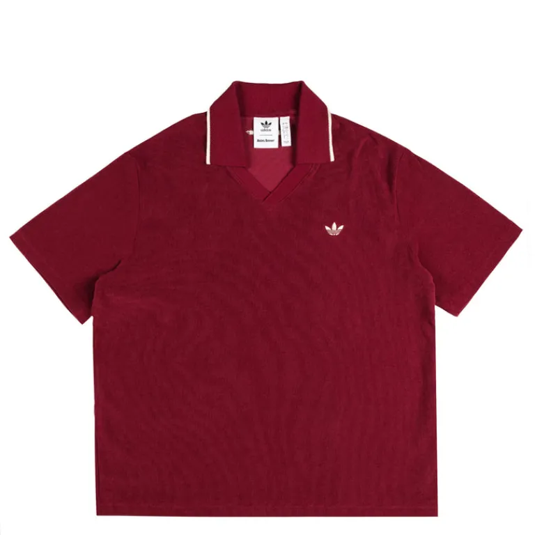 Adidas T-Shirts*x Wales Bonner Terry Polo Collegiate Burgundy
