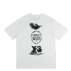 Adidas Y-3 T-Shirts*Graphic Short Sleeve Tee Core White