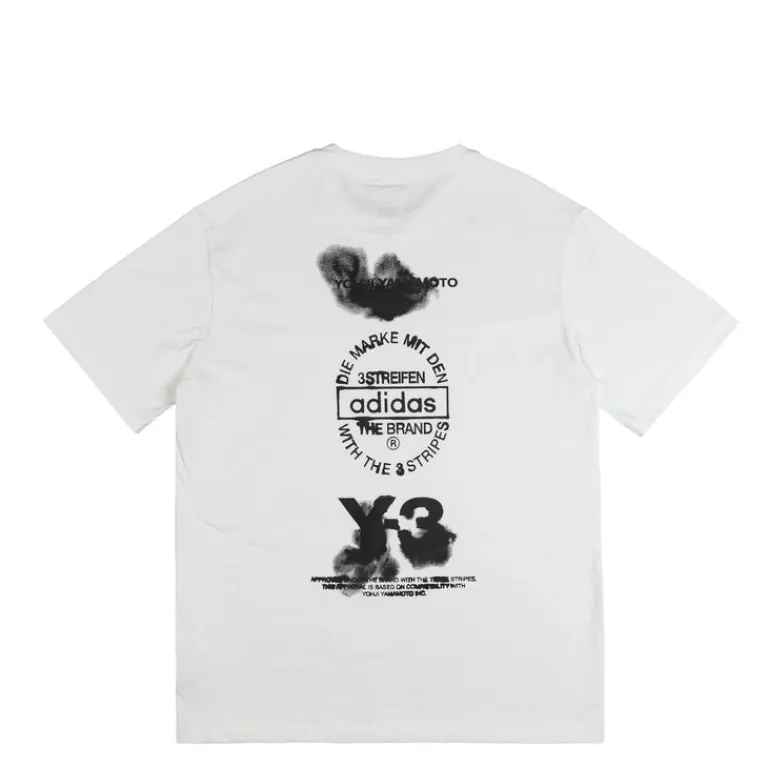 Adidas Y-3 T-Shirts*Graphic Short Sleeve Tee Core White