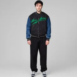 Aries Gilets*Varsity Denim Jacket Multi