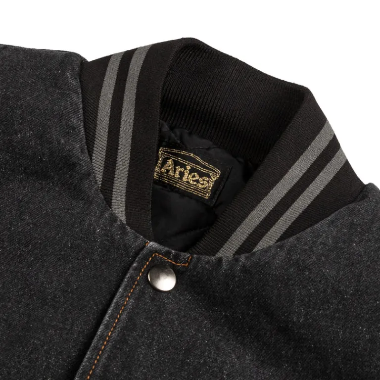 Aries Gilets*Varsity Denim Jacket Multi