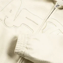 Arte Antwerp Gilets*Big Logo Leather Jacket Cream