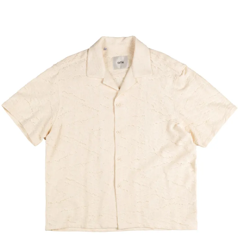 Arte Antwerp Chemises*Crochet Shirt Cream