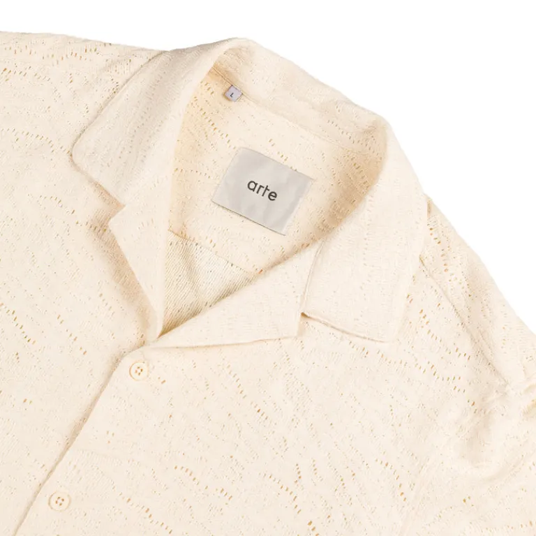 Arte Antwerp Chemises*Crochet Shirt Cream