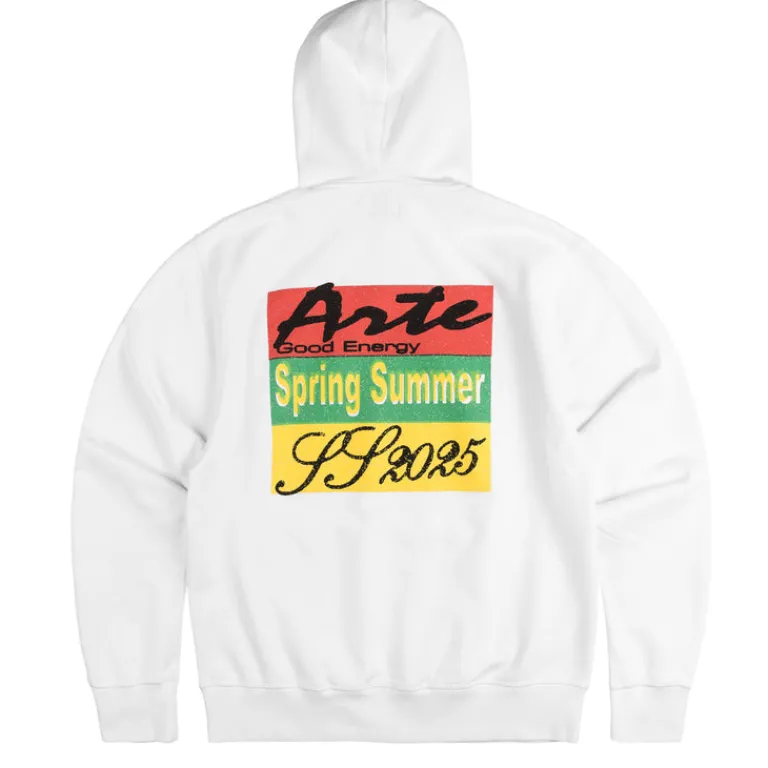 Arte Antwerp Sweats À Capuche*Energy Print Hoodie White