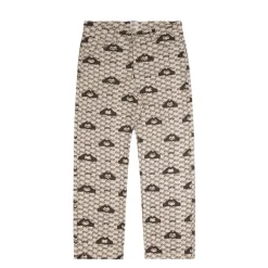 Arte Antwerp Pantalons*Hand Heart Print Pants Cream / Brown