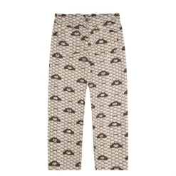 Arte Antwerp Pantalons*Hand Heart Print Pants Cream / Brown