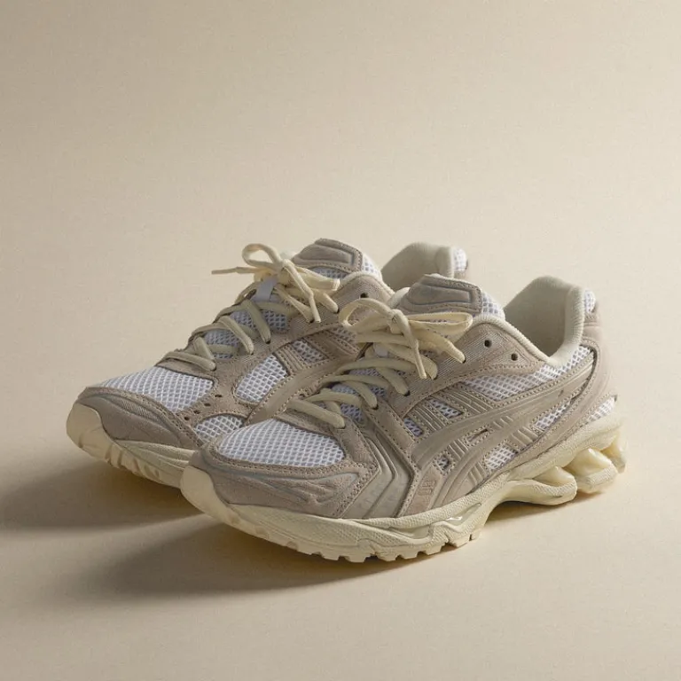 Asics Sneakers En Cuir|Chaussures De Running Retro*GEL-Kayano 14 White / Smoke Grey