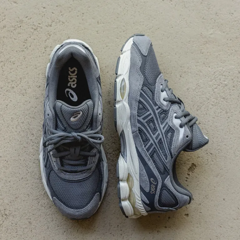 Asics Sneakers En Cuir|Chaussures De Running Retro*GEL-NYC Steel Grey / Carrier Grey