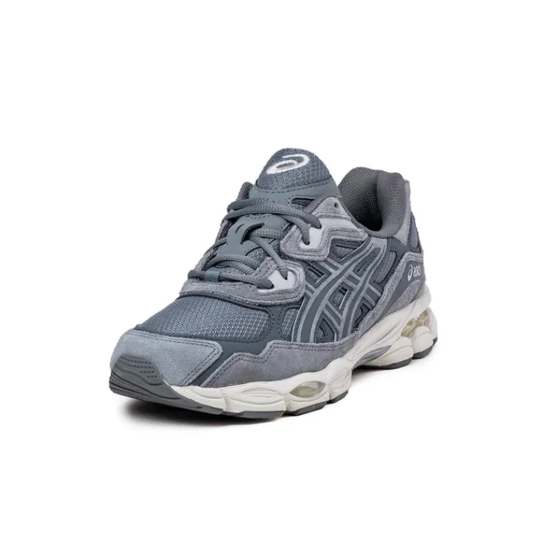 Asics Sneakers En Cuir|Chaussures De Running Retro*GEL-NYC Steel Grey / Carrier Grey