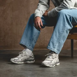 Asics Sneakers En Cuir|Chaussures De Running Retro*GEL-NYC Cream / Oyster Grey
