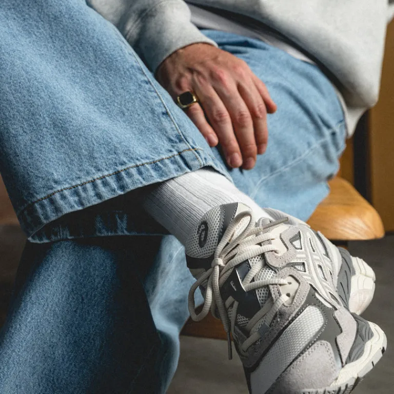 Asics Sneakers En Cuir|Chaussures De Running Retro*GEL-NYC Cream / Oyster Grey