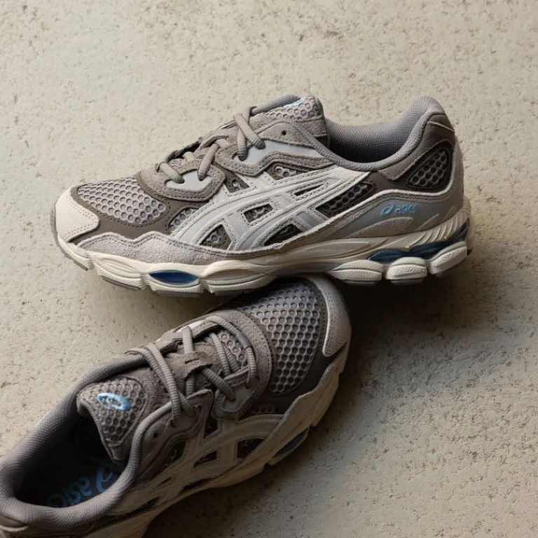 Asics Sneakers En Cuir|Chaussures De Running Retro*GEL-NYC 2055 Steeple Grey / Cream