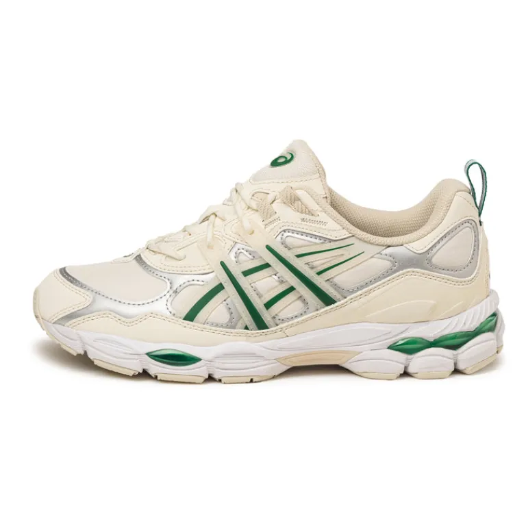 Asics Sneakers En Cuir|Chaussures De Running Retro*GEL-NYC *Utility* Cream / Kale