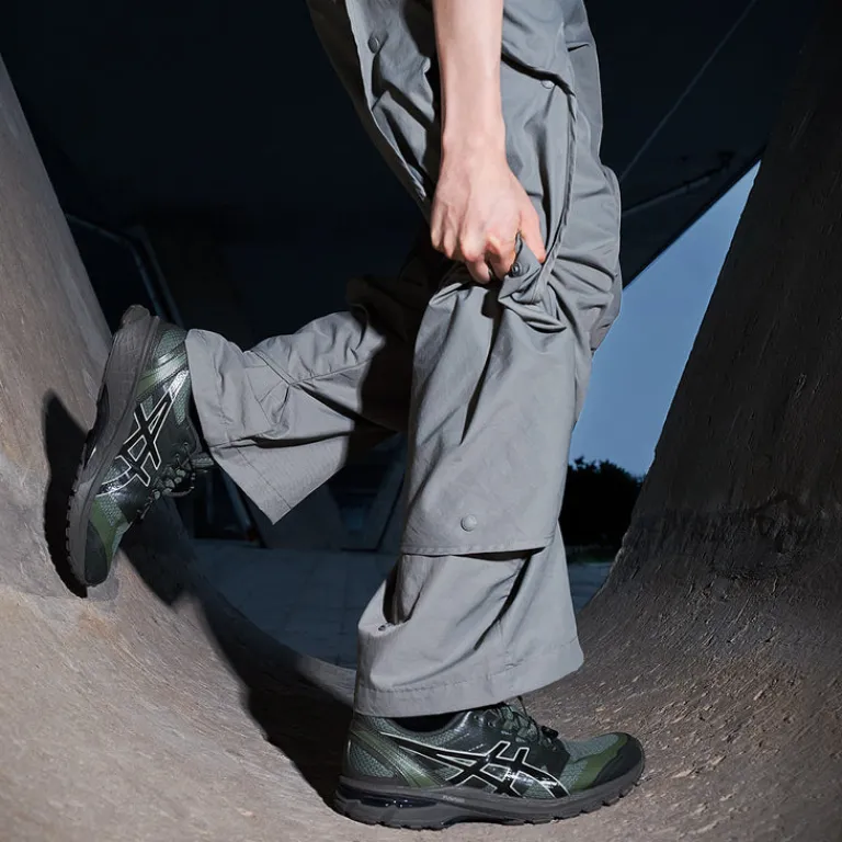 Asics Sneakers En Cuir|Baskets D'Extérieur*x SanSan Gear GEL-Terrain Bronze Green / Tarmac