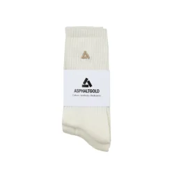 Asphaltgold Chaussettes*Crew Socks *2-Pack* Off White / Beige