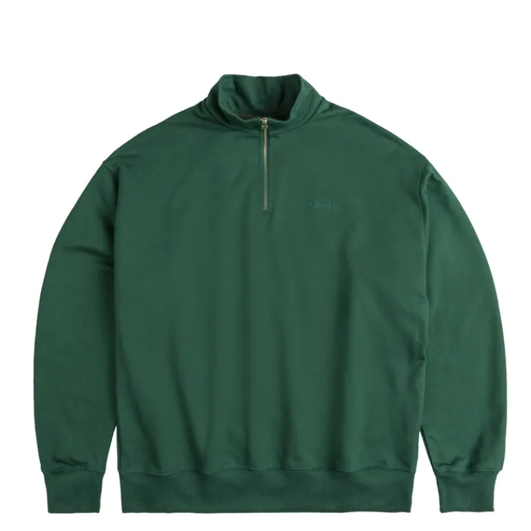 Asphaltgold Pullover*Essential Half Zip Sweater Racing Green