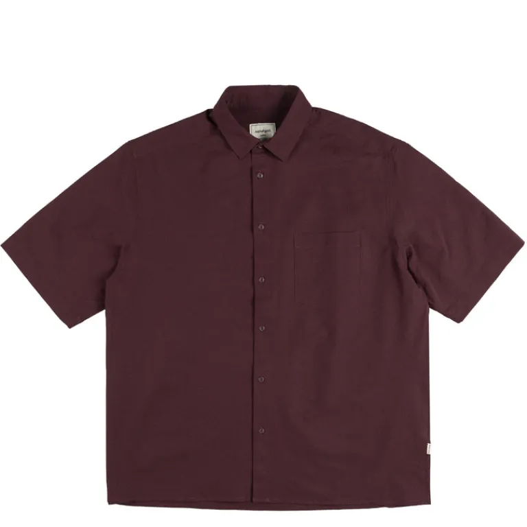 Asphaltgold Chemises*Essential Shirt Dark Bordeaux