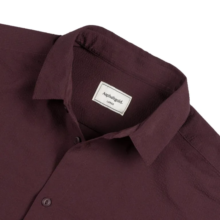 Asphaltgold Chemises*Essential Shirt Dark Bordeaux