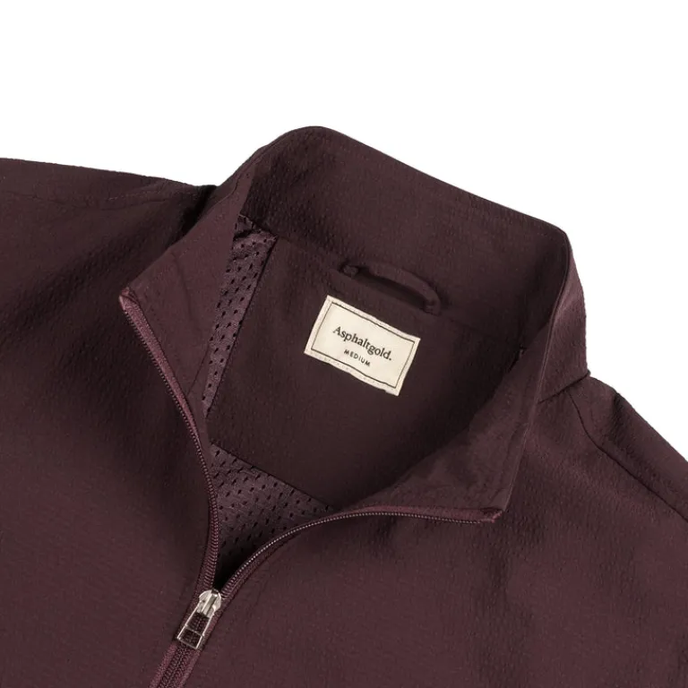 Asphaltgold Gilets*Essential Track Jacket Dark Bordeaux