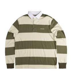 Asphaltgold Chemises**Never Enough.* Rugby Shirt Olive / Sand