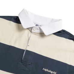 Asphaltgold Chemises**Never Enough.* Rugby Shirt Navy / Sand