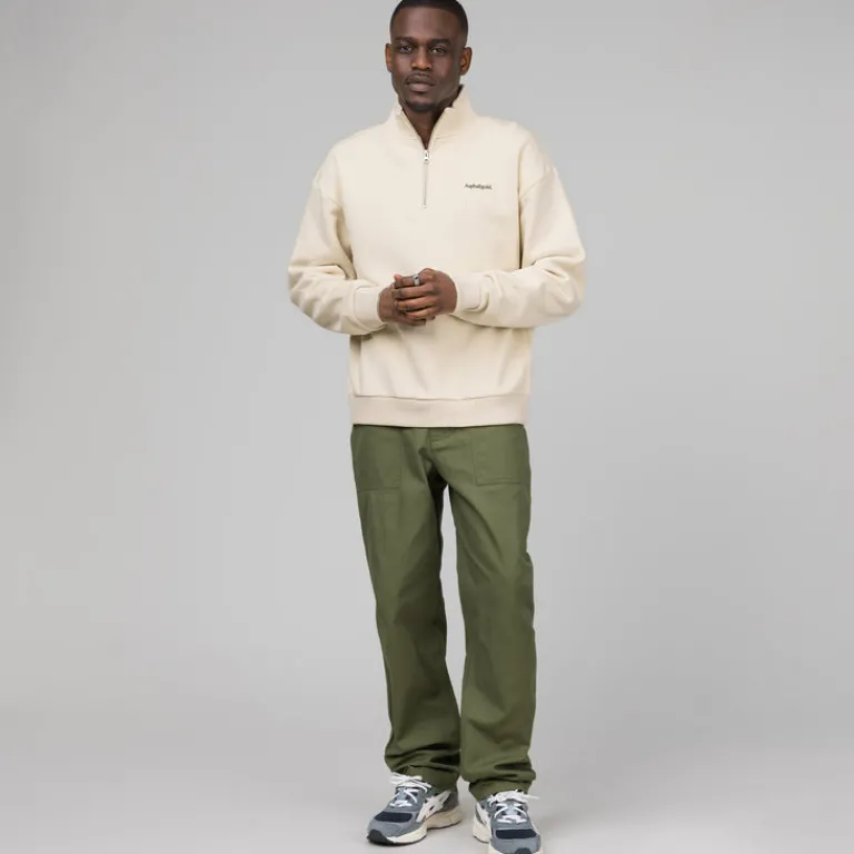 Asphaltgold Pullover**Never Enough.* Half Zip Sweater Sand