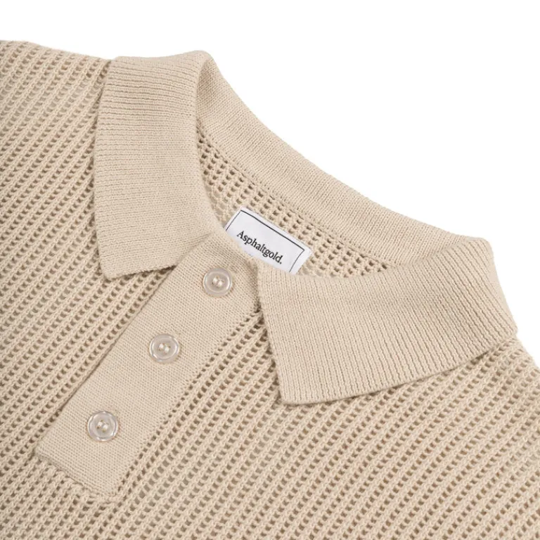 Asphaltgold Tricot|T-Shirts*Summer of Joy Crochet Shirt Sand