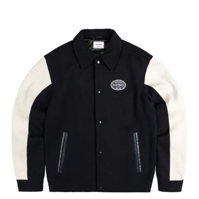Asphaltgold Gilets*Third Place Varsity Jacket Navy / Marshmallow