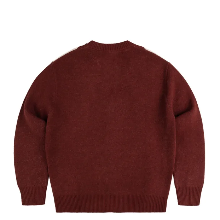 Asphaltgold Tricot*Third Place Wool Cardigan Burgundy / Marshmallow