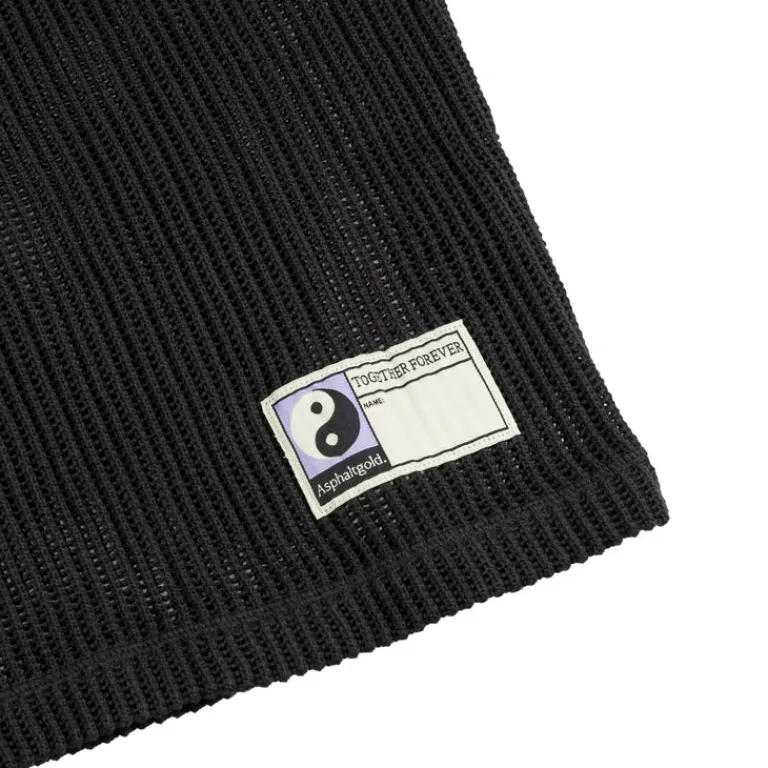 Asphaltgold Tricot|T-Shirts*Together Forever - Knit T-Shirt Black / Off-White