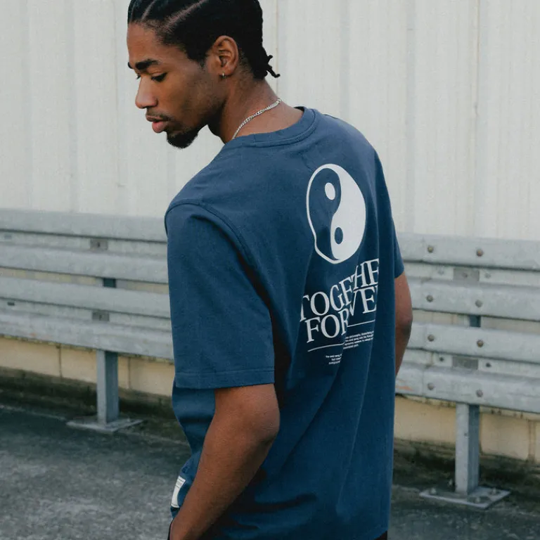 Asphaltgold T-Shirts*Together Forever - T-Shirt Navy / Off-White