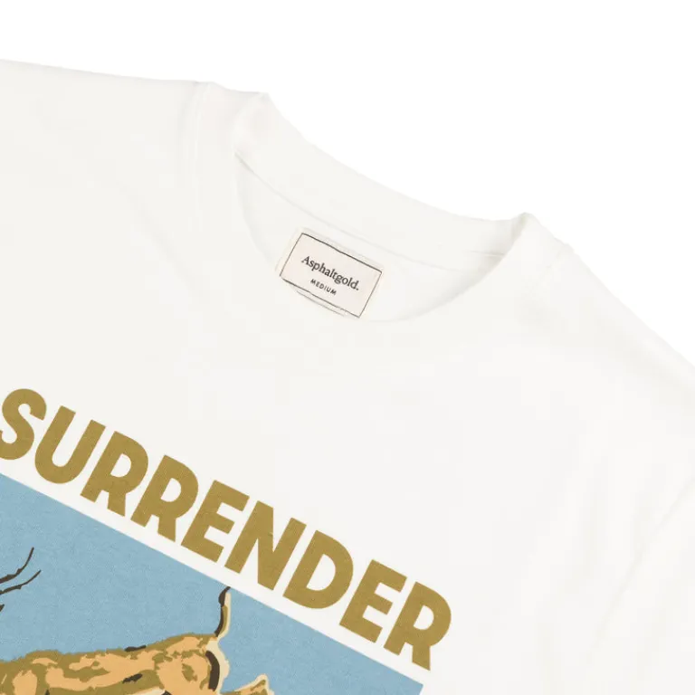 Asphaltgold T-Shirts*T-Shirt Gazelle Off White