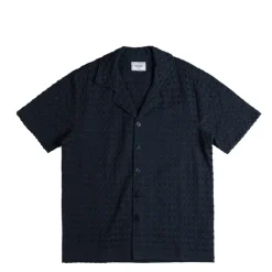 Asphaltgold Chemises*Waffle Shirt Navy