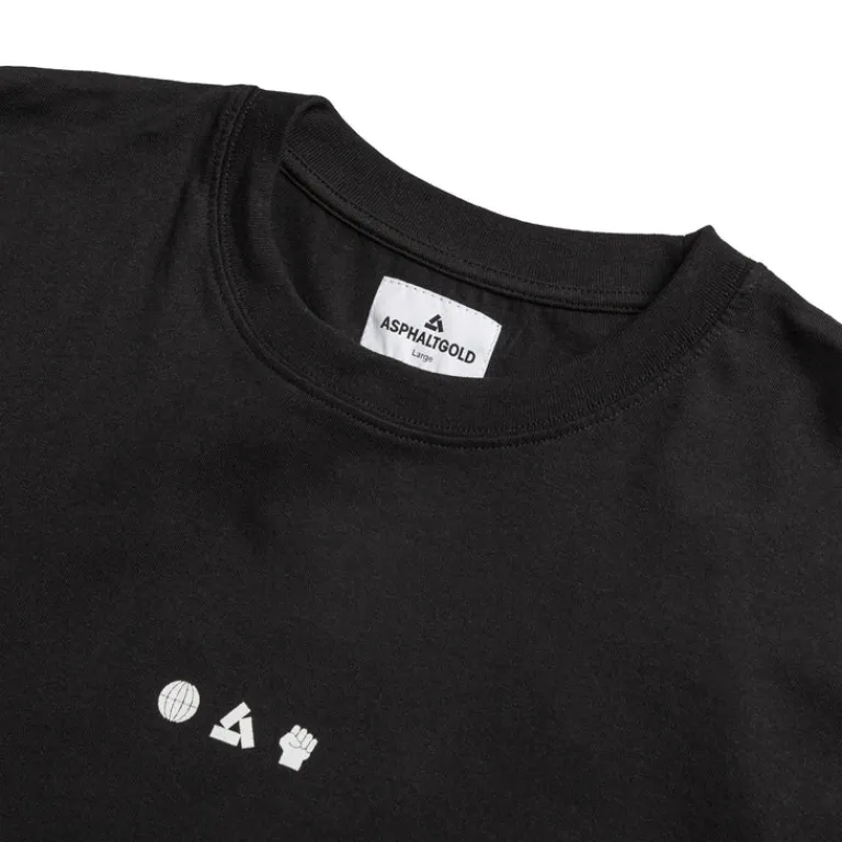 Asphaltgold T-Shirts*We all dance the same Earth T-Shirt *joyful* Black / White