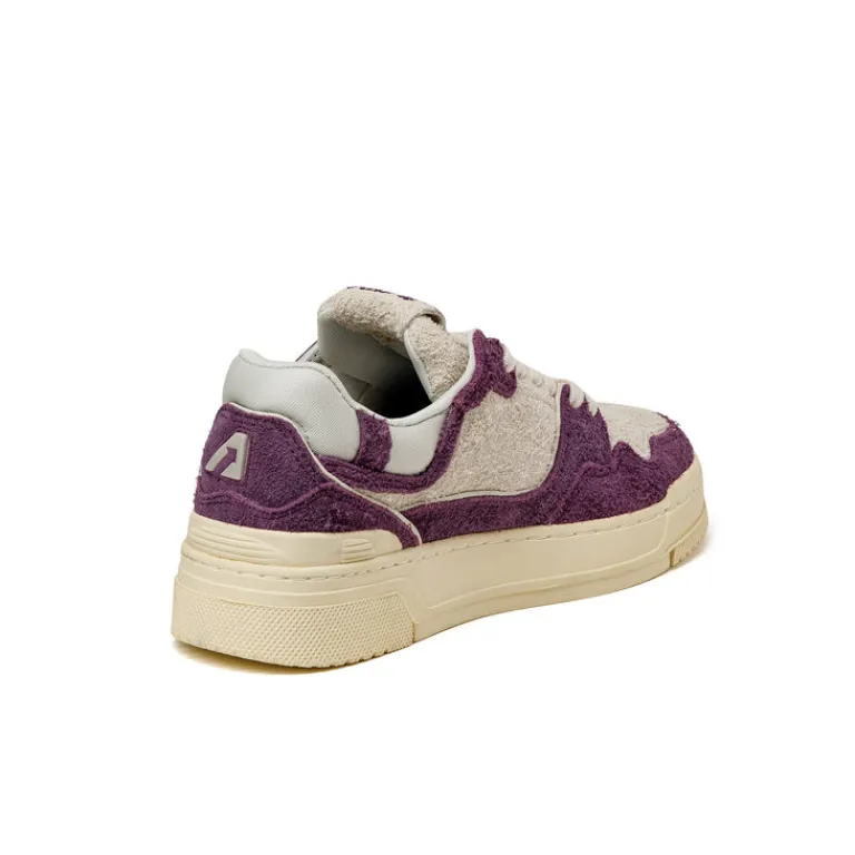Autry Sneakers En Cuir|Chunky Sneakers*CLC W *Suede / Mesh* Cream / Barolo