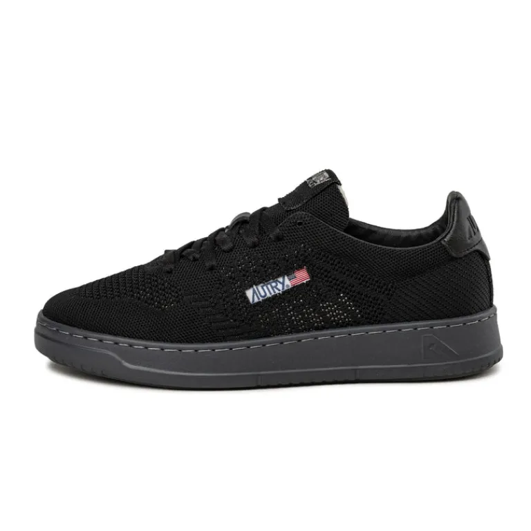 Autry Sneakers En Cuir*Easeknit *Knit / Leather* Dusty Black