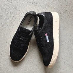 Autry Sneakers En Cuir*Easeknit *Knit / Leather* Black / Ivory