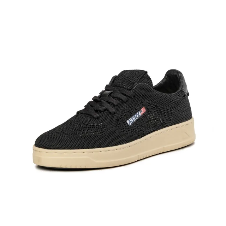 Autry Sneakers En Cuir*Easeknit *Knit / Leather* Black / Ivory