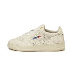 Autry Sneakers En Cuir*Easeknit W *Knit / Leather* Winter White