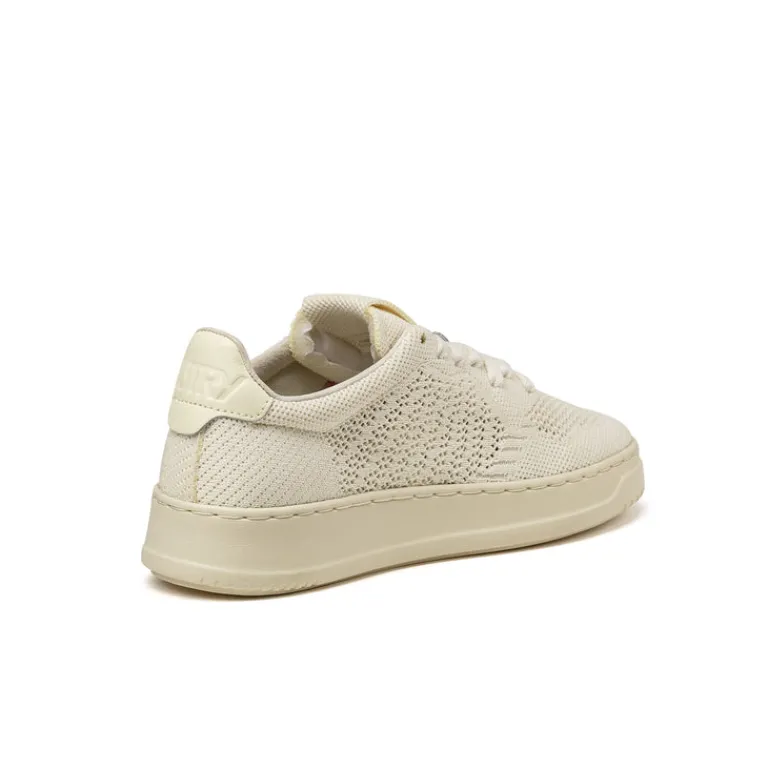 Autry Sneakers En Cuir*Easeknit W *Knit / Leather* Winter White