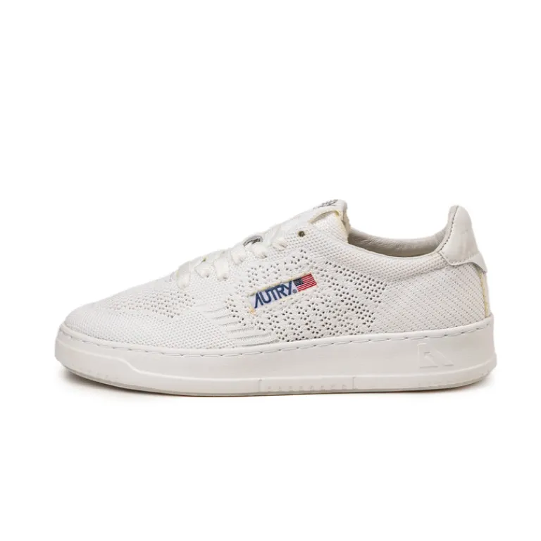 Autry Sneakers En Cuir|Sneakers Blancs*Easeknit W *Knit / Leather* White