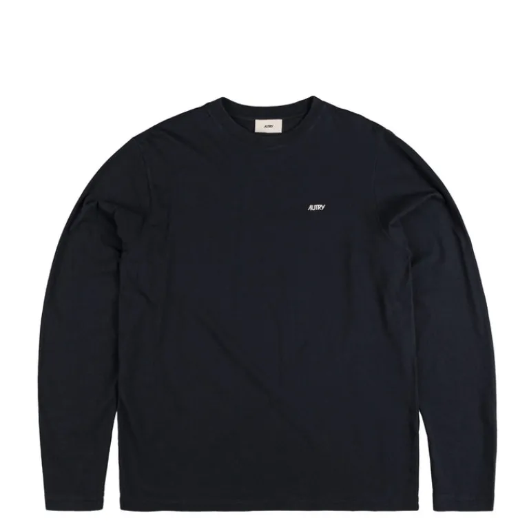 Autry T-Shirts*Embroidered Mini Logo Longsleeve Blue